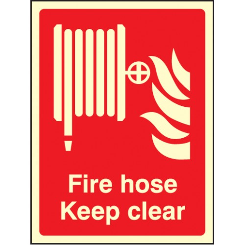 Fire Hose Keep Clear Self Adhesive Vinyl 200x300mm