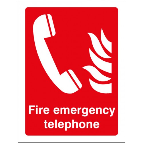 Fire Emergency Telephone Rigid Plastic 150x200mm