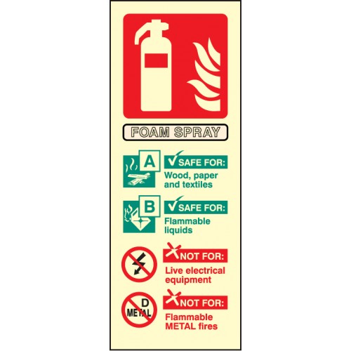 AFFF Extinguisher Identification | 75x200mm |  Photoluminescent S/a Vinyl