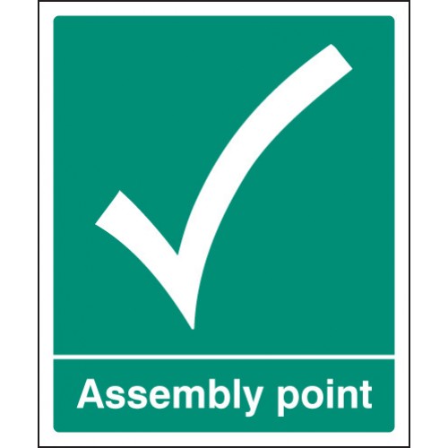 Assembly Point Tick Self Adhesive Vinyl 150x200mm
