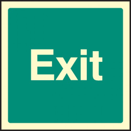 Exit - Text Only Rigid Plastic 300x100mm