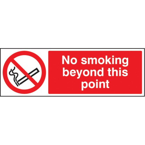 No Smoking Beyond This Point | 300x100mm |  Self Adhesive Vinyl
