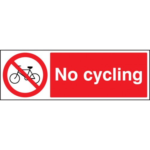 No Cycling Rigid Plastic 400x600mm
