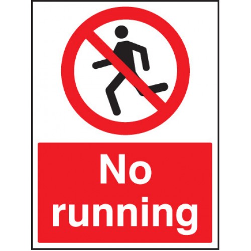 No Running | 200x150mm |  Rigid Plastic