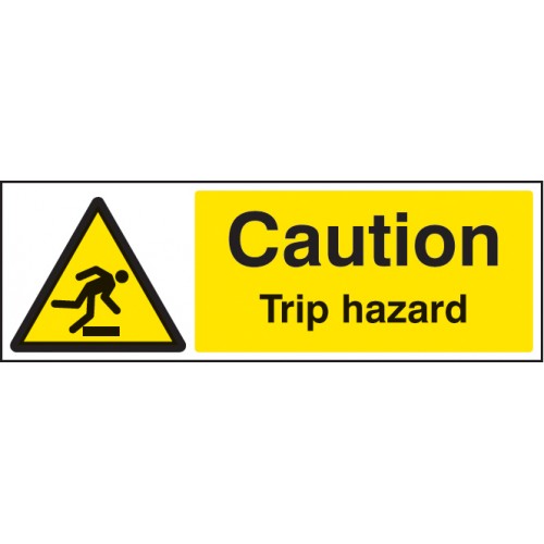 Caution Trip Hazard Rigid Plastic 600x200mm