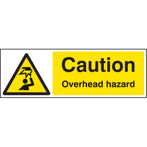 Caution Overhead Hazard Self Adhesive Vinyl 200x300mm
