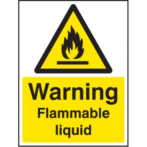 Flammable Liquid Self Adhesive Vinyl 200x300mm