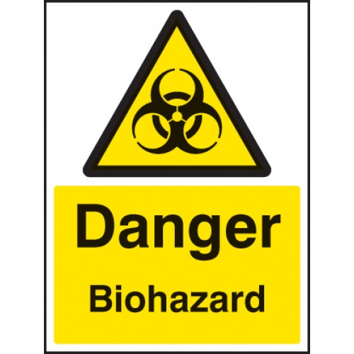 Danger Biohazard Self Adhesive Vinyl 300x100mm