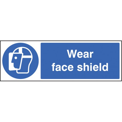 Wear Face Shield Self Adhesive Vinyl 400x600mm