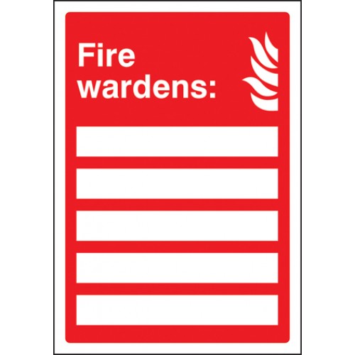 Your Fire Wardens Are (space For 5) Adapt-a-sign 215x310mm