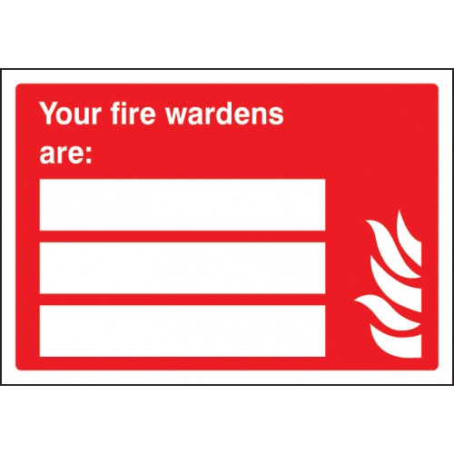 Your Fire Wardens Are (space For 3) Adapt-a-sign 215x310mm