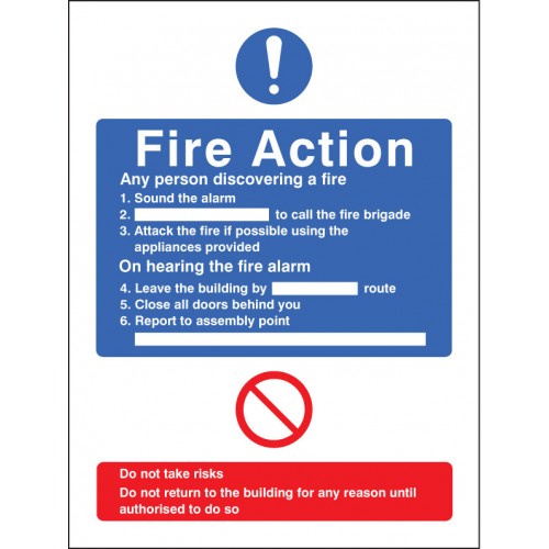 General Fire Action Adapt-a-sign 215x310mm