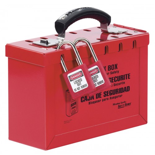 Portable Group Lockout Box, RED