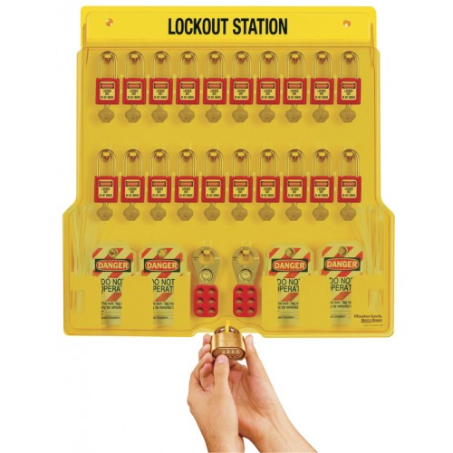 Lockout Station, 20 Lock Capacity, Includes Contents