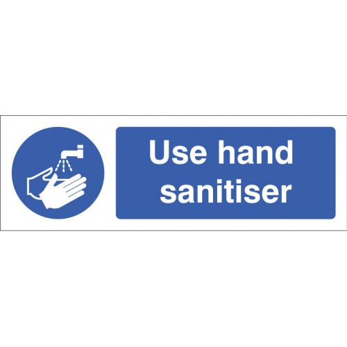 Use Hand Sanitiser Rigid Plastic 600x200mm