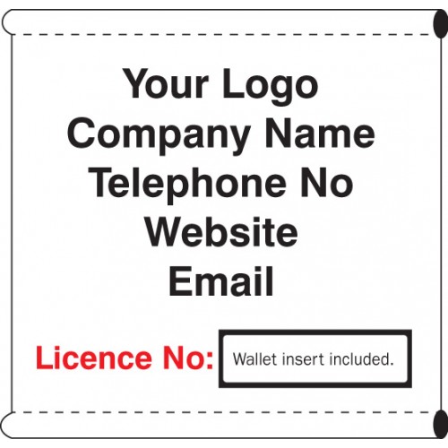 Scaffold Company Banner With Wallet For License No Insert (c/w Loops)