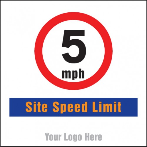 5mph Site Speed Limit, Site Saver Sign 400x400mm