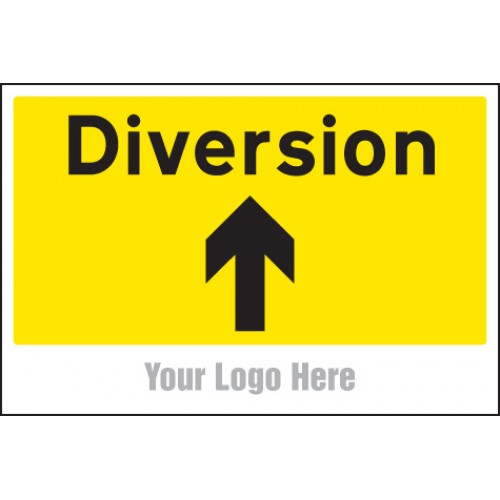 Diversion, Arrow Up, Site Saver Sign 600x400mm