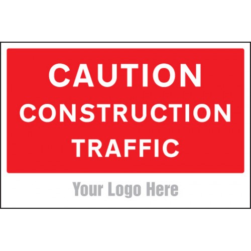 Caution Construction Traffic, Site Saver Sign 600x400mm