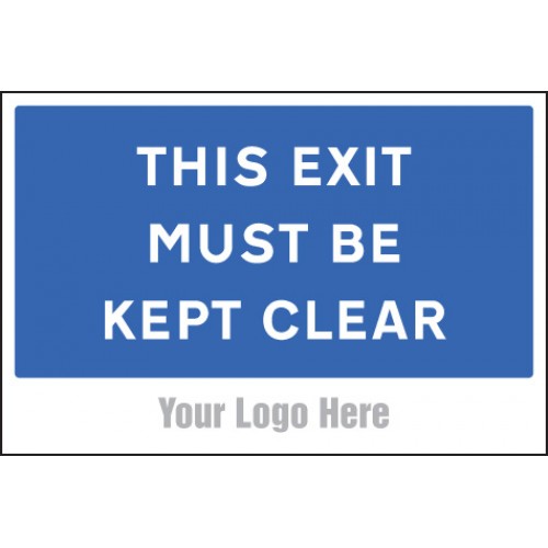 This Exit Must Be Kept Clear, Site Saver Sign 600x400mm