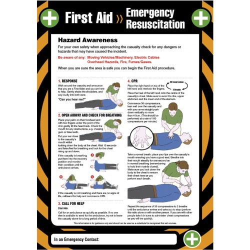 First Aid Emergency Resuscitation 420x594mm Poster |  |  Miscellaneous