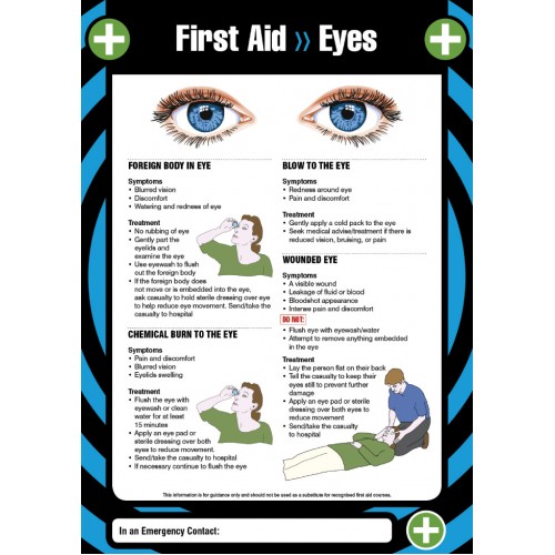 First Aid Eyes 420x594mm Poster