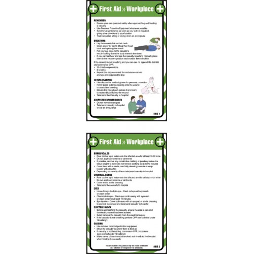 First Aid Workplace 80x120mm Pocket Guide |  |  Miscellaneous