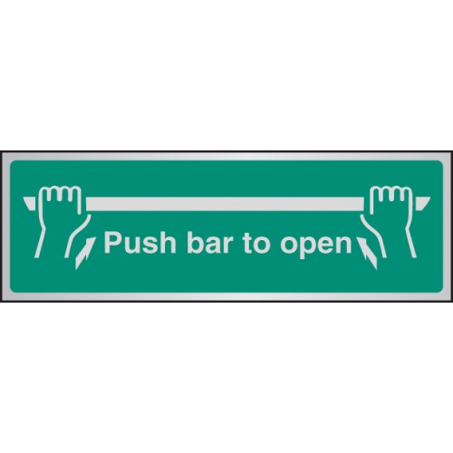 Push Bar To Open Aluminium 300x100mm
