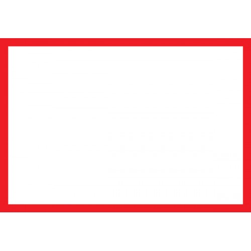 Blank Adapt-a-sign - Red Border 215x310mm