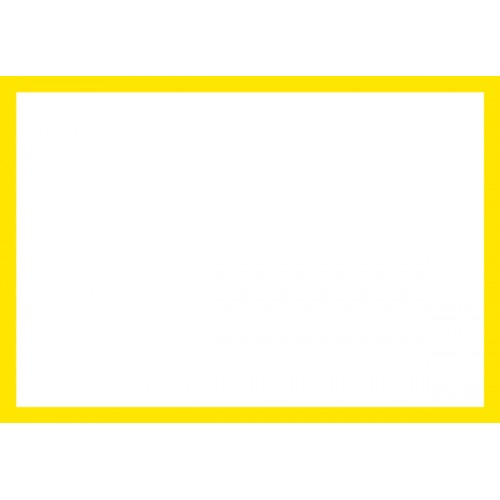 Blank Adapt-a-sign - Yellow Border 215x310mm