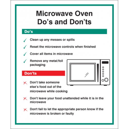 Microwave - Do's & Dont's