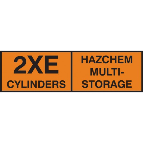 2XE Multi Cylinder Storage Placard Alu