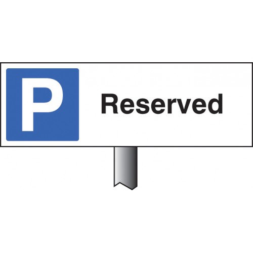 Parking Reserved Verge Sign 450x150mm (post 800mm)