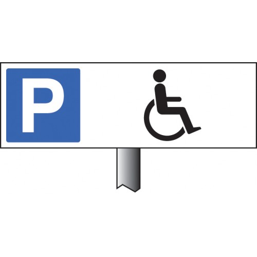 Parking Disabled Symbol Verge Sign 450x150mm (post 800mm)