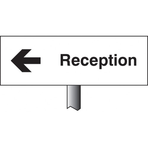 Reception Left Verge Sign 450x150mm (post 800mm)