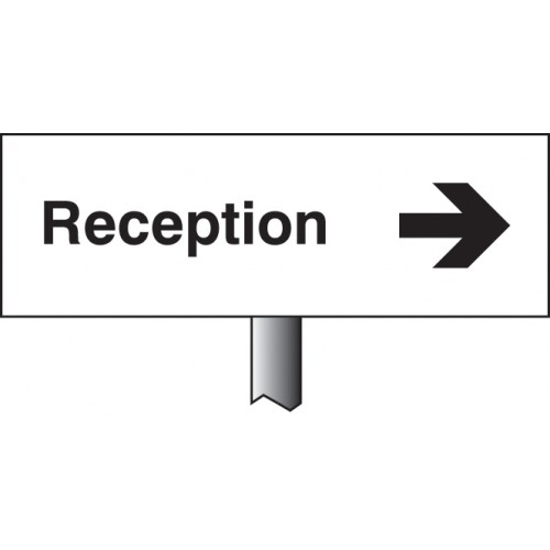 Reception Right Verge Sign 450x150mm (post 800mm)