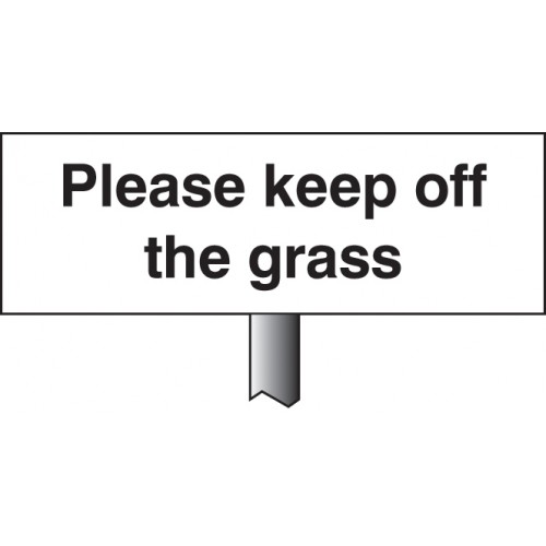 Please Keep Off The Grass Verge Sign 450x150mm (post 800mm)