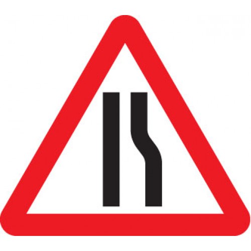 Road Narrows Right Fold Up 600mm Triangle Sign