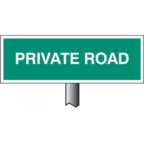 Verge Sign - Private Road 450x150mm (post 800mm)