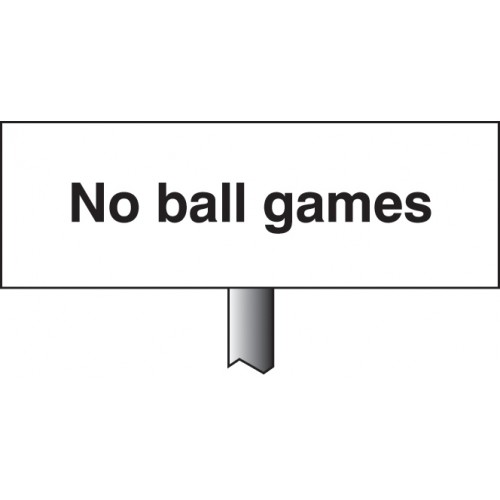 No Ball Games Verge Sign 450x150mm (post 800mm)