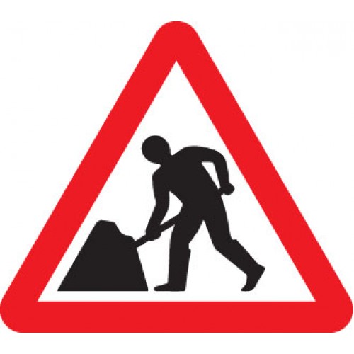 Road Works Fold Up 750mm Triangle Sign