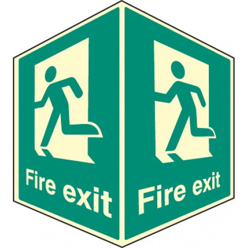 Fire Exit - Projecting Sign Photoluminescent