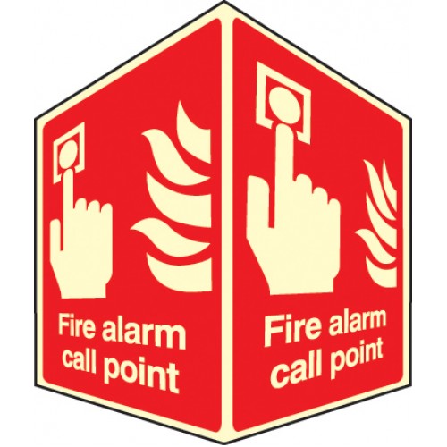 Fire Alarm Call Point - Projecting Sign Photoluminescent