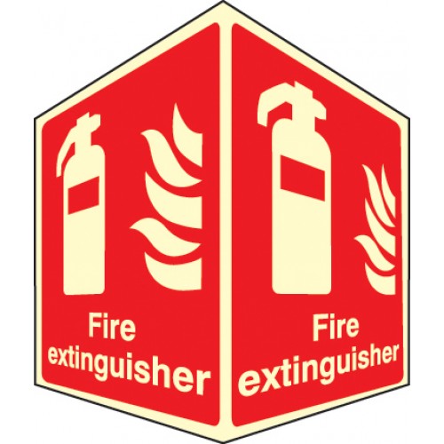 Fire Extinguisher - Projecting Sign Photoluminescent