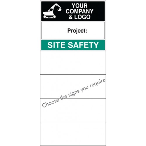 Site Safety Board 600x1200mm C/w Logo And Select Signs |  |  Miscellaneous