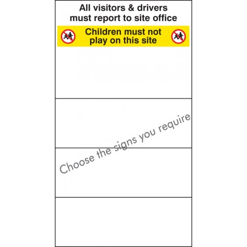 Site Safety Board 600x1000mm C/w Select Signs |  |  Miscellaneous