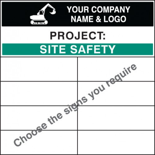Personalised Bespoke Site Safety Board 1200x1200mm |  |  Miscellaneous