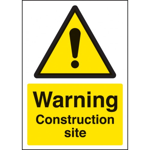 Warning Construction Site - A4 Rp