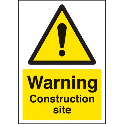 Warning Construction Site - A4 Sav