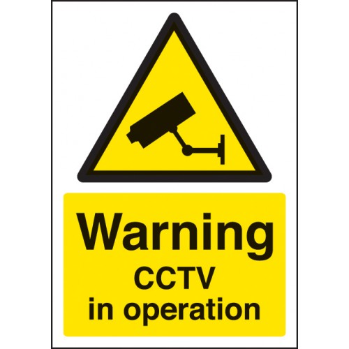Warning CCTV In Operation - A4 Sav